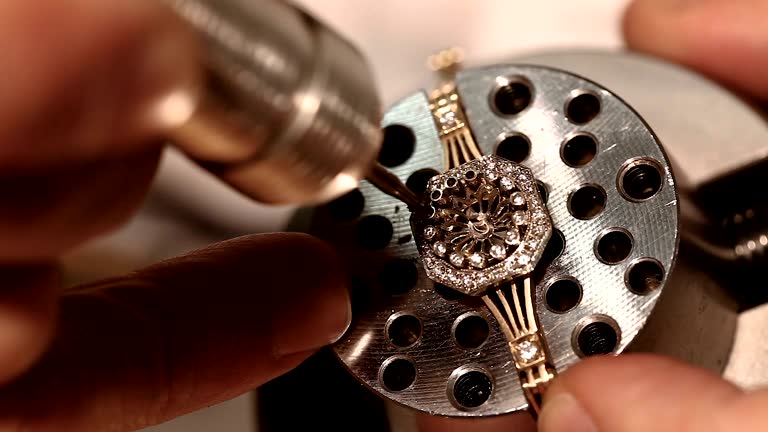 Jewelry craftsman at work